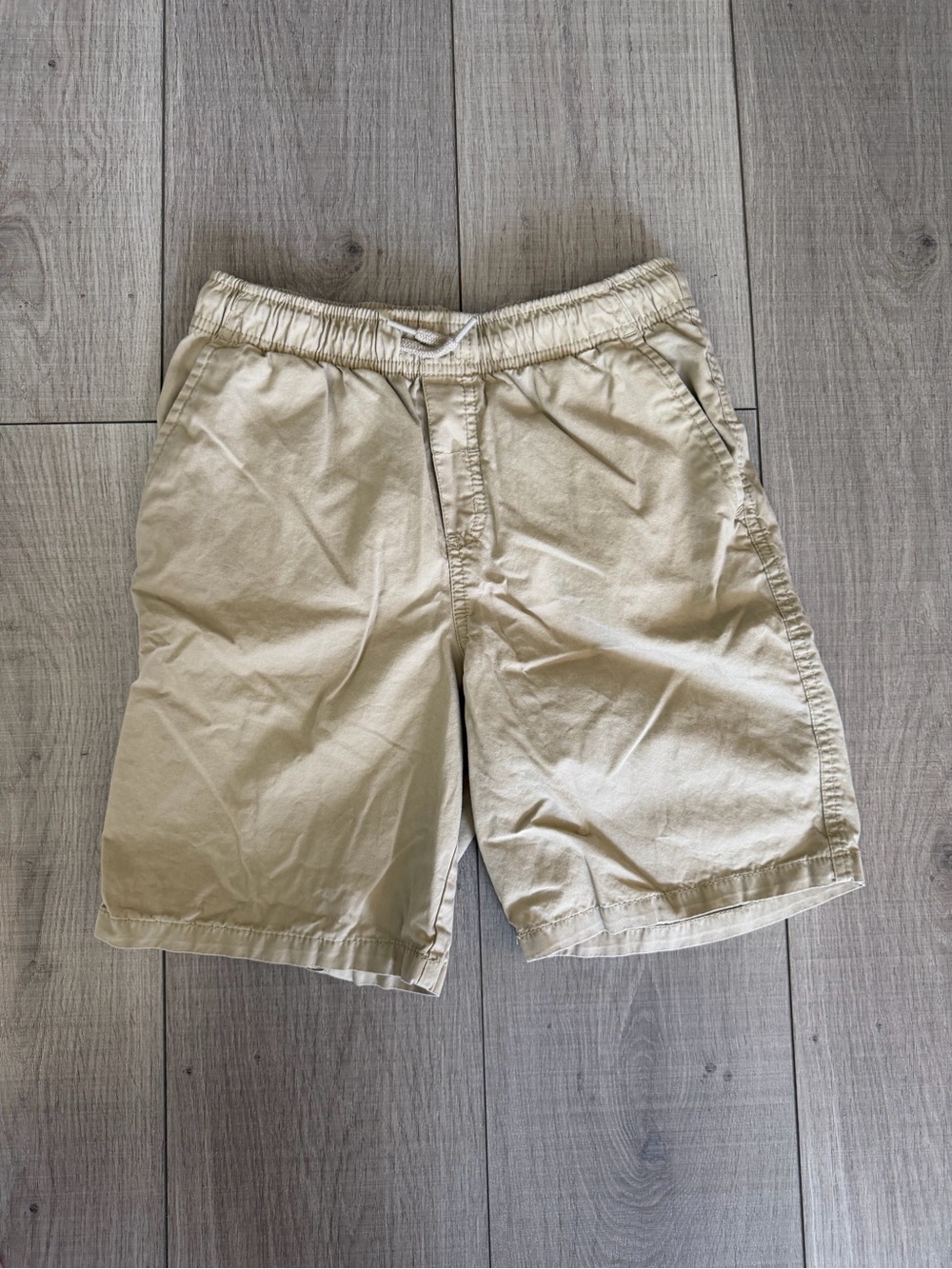 Cat & Jack Beige Elastic Waist Drawstring Kids Shorts